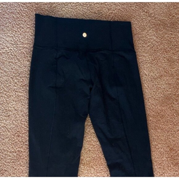 EXCELLENT Lululemon Skinny Groove Pant 31" Full Luon Black Yoga Leggings 8 - Picture 6 of 9